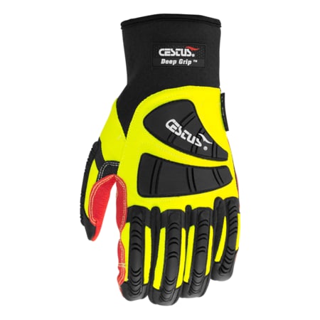 Cestus ANSI Cut A2 Impact Gloves, Skid-X Rough Out Coarse Palm, XL, PR 3026-XL